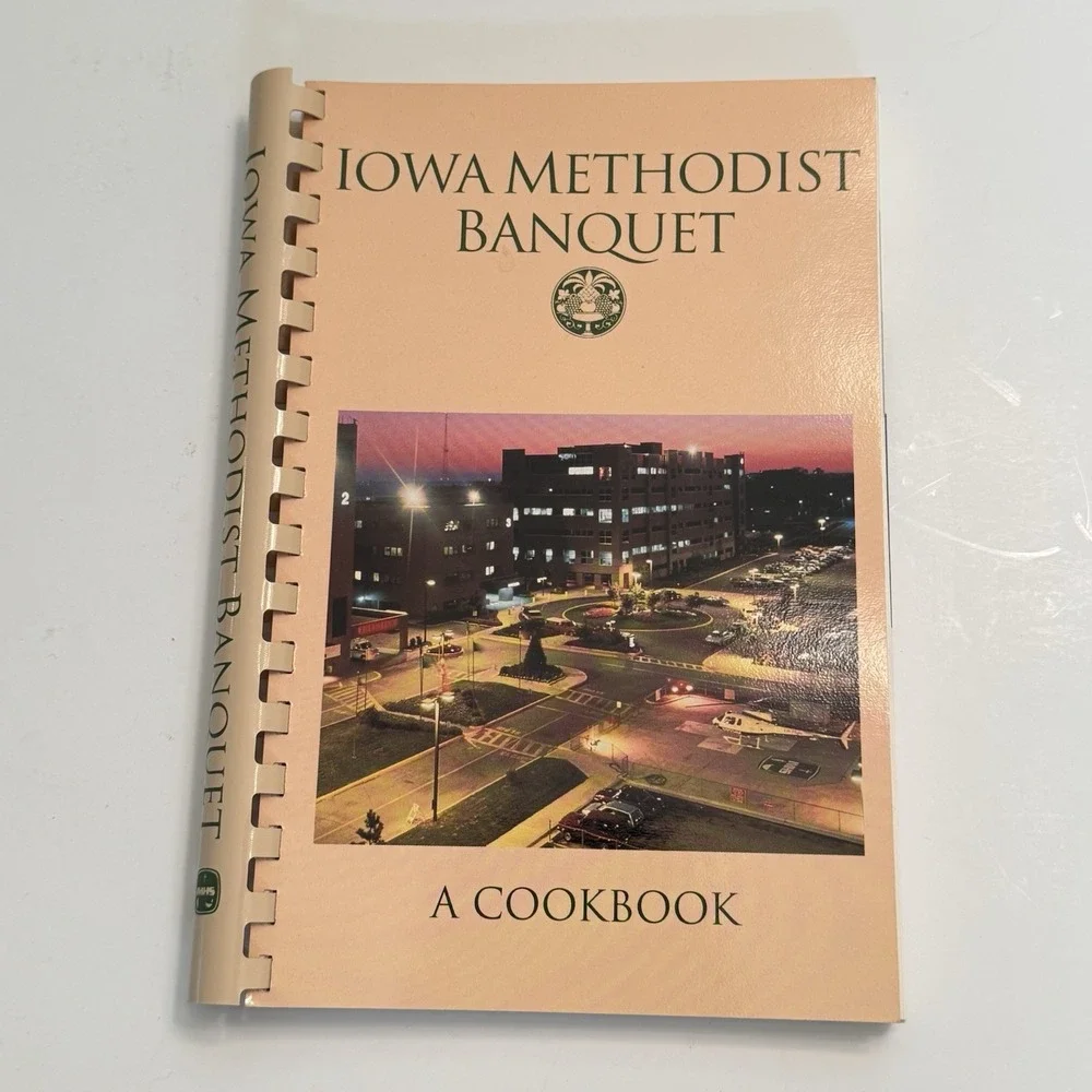 Iowa Methodist Banquet Des Moines Iowa Cookbook Spiral Bound Recipes Vintage